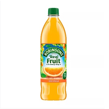 Robinsons - Orange cordial 1L รสชาติส้มสดชื่น หอมเปรี้ยวหวานกำลังดี เพียงผสมน้ำก็พร้อมดื่ม