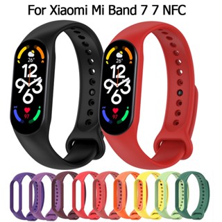 สาย mi band 7 สายนาฬิกาข้อมือซิลิโคน TPU แบบนิ่ม สีโปร่งใส สําหรับ  Xiaomi Mi Band 7 Smart Watch สายนาฬิกา miband7