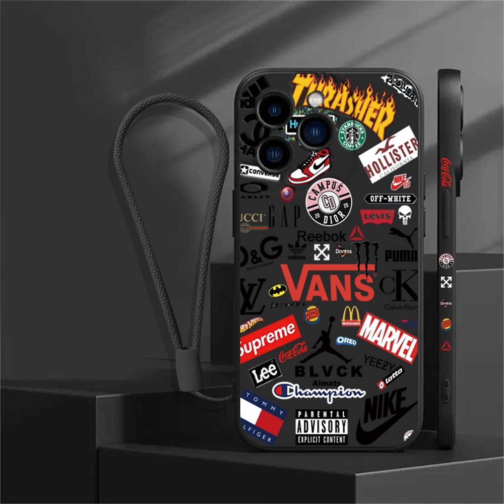เคสโทรศัพท์มือถือ ซิลิโคนนิ่ม ลายแบรนด์แฟชั่น HOSTR สําหรับ IPhone 14 Pro Max 13 Pro Max 11 12 Xr XS 6 6S 7 8 Plus SE 2020