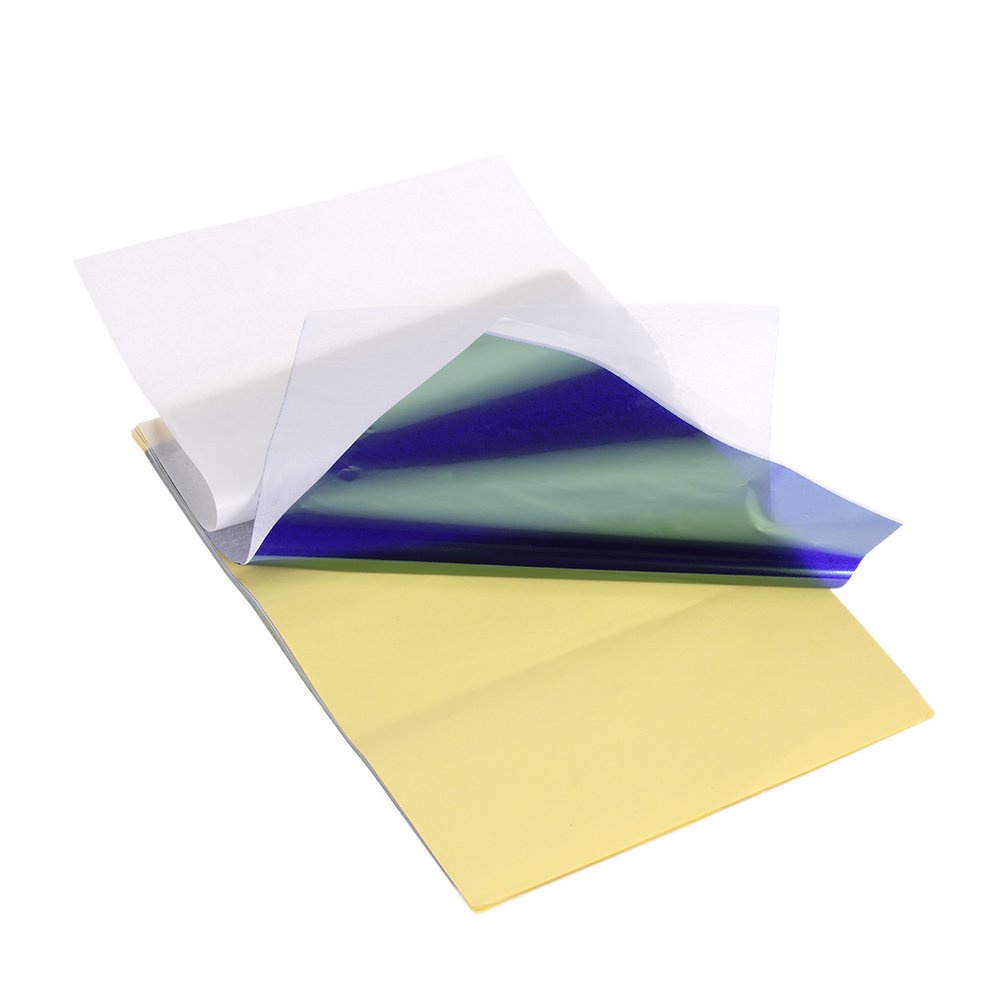 (แบ่งขาย 10 ชุด) กระดาษลอกลายสัก TATTOO   Heat Transfer Stencil Paper สำหรับเครื่องปริ้น sticko M08F