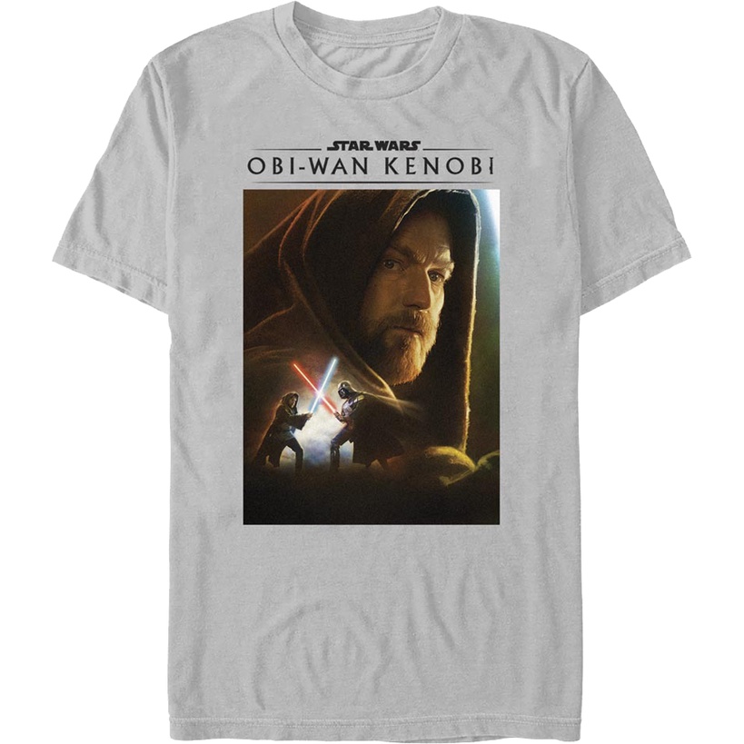 Obi-Wan Kenobi Darth Vader Duel Poster Star Wars T-Shirt เสื้อโอเวอร์ไซ เสื้อยื เสื้อทหาร