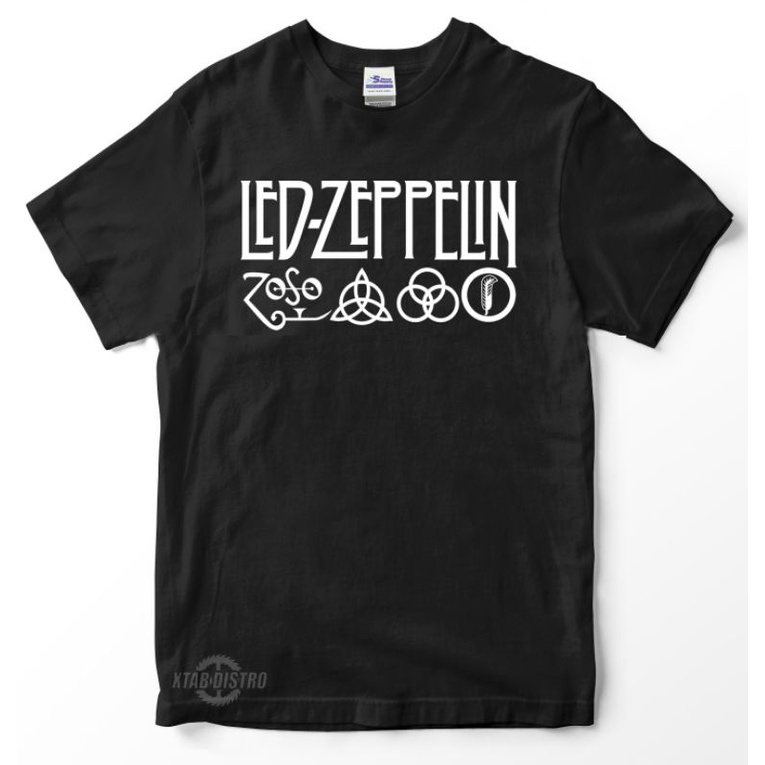 LED ZEPPELIN LOGO เสื้อยืดพรีเมี่ยม LED Zeppelin mothership เสื้อยืด rock n roll band เสื้อยืด vintage บันไดสู่สวรรค์