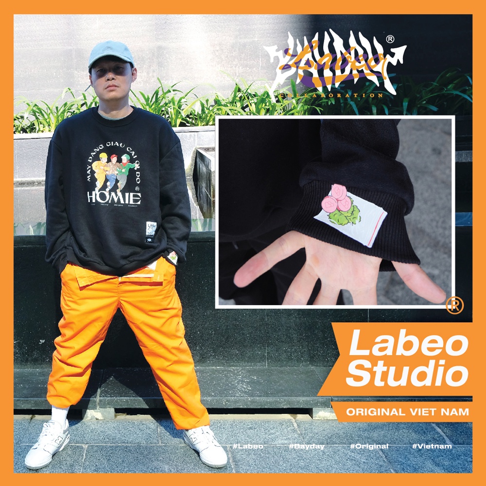 เสื้อสเวตเตอร์ LB86 มีรอยอะไรอย่าง homie แบรนด์ท้องถิ่นขนาดใหญ่ Labeo studio