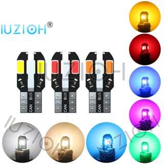 Iuzioh T10 หลอดไฟ Led W5W 194 168 องศา แสงวอร์มไวท์ สําหรับติดป้ายทะเบียนรถยนต์