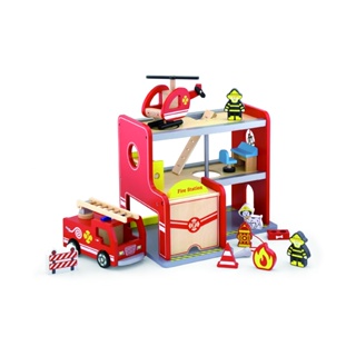 [ 3 ขวบ + ] Wooden Fire Station - [จากแบรนด์ Viga] [พร้อมส่ง]!!