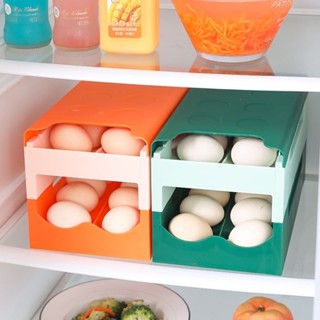 Egg storage กล่องเก็บไข่สไลด์ 2 ชั้นเก็บ กล่องเก็บไข่ กล่องเก็บไข่สด กล่องเก็บไข่ lock ที่เก็บไข่ไก่ T2135