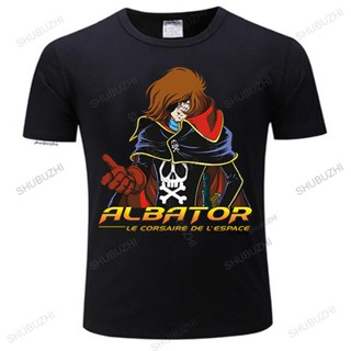 เสื้อยืดพิมพ์ลายผู้ชายพิมพ์ T เสื้อ Albator สีเทาเสื้อยืดโลโก้เสื้อยืดผ้าฝ้ายผู้ชายฤดูร้อนแฟชั่นเสื้อยืดยูโรขนาด Unisex