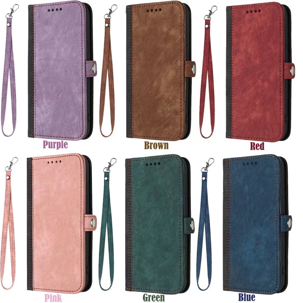 เคสโทรศัพท์มือถือ หนัง Pu แบบนิ่ม ฝาพับ พร้อมช่องใส่บัตร หรูหรา สําหรับ OPPO A97 A77 A57 2022 A55 Re