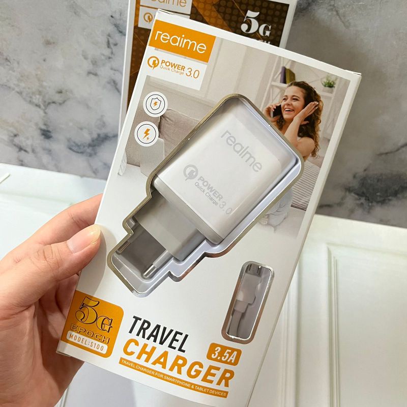 TC S100 CHARGER REALME MICRO USB FAST CHARGING 3.5A REALME X2 3 5 7 8 C1 C2 6S 6 PRO C3 5 5i 7i C11 