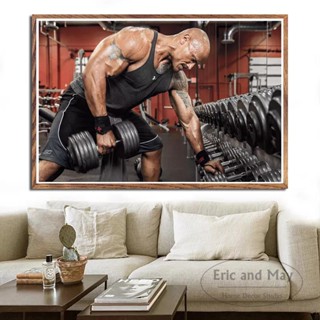 โปสเตอร์ผ้าใบ พิมพ์ลาย The Rock Dwayne Johnson สไตล์วินเทจ สําหรับตกแต่งผนังห้อง