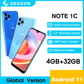 FIGI NOTE 1C Global Version Android 11 6.6&amp;quot; HD+ Display Rugged Smartphone 4G+32GB Quad core 13MP Triple Camera 4500mAh Cellphone