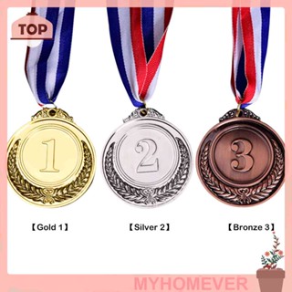 Myhome ป้ายรางวัลเหรียญรางวัล สีทอง สีเงิน สีบรอนซ์ สําหรับเด็ก ผู้ชนะรางวัลเกม