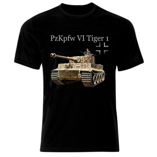 คำแนะนำยอดนิยม สงครามโลกครั้งที่สองเยอรมนีทหารเกราะ Wehrmacht PzKpfw VI Panzer Tiger 1เสื้อยืดฤดูร้อนผ้าฝ้ายแขนสั้น O-Ne