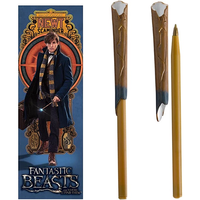 Fantastic Beasts Newt Scamander's Wand Pen and Bookmark Noble Collection