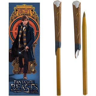 Fantastic Beasts Newt Scamanders Wand Pen and Bookmark Noble Collection