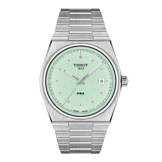 Tissot PRX ทิสโซต์ พีอาร์เอ็กซ์  สีเขียวอ่อน T1374101109101 นาฬิกาผู้ชาย