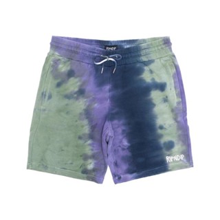 SLUM LTD - Ripndip F22 Ripndip Rubber Logo Sweatshorts Sage/Slate Tie Dye