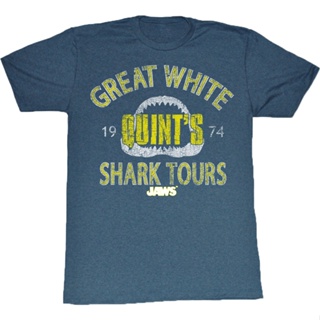 Quints Shark Tours Shirt เสื้อยืด cotton เสื้อแฟชั่นผญ เสื้อคู่รัก