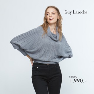 Guy Laroche COZY KNIT : เสื้อเบราส์ผ้าถัก แต่งรีดสตัดด้านหน้า (GZT3DG)