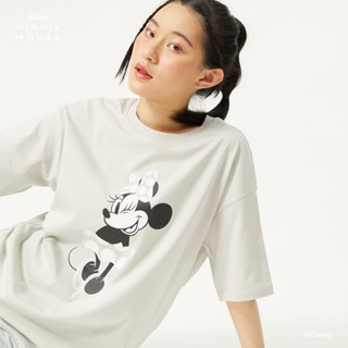 CATCHY x DISNEY เสื้อยืด โอเวอร์ไซส์ ลายมินนี่เม้าส์ ลิขสิทธิ์แท้ พร้อมส่งจากไทย Cotton100% Minnie Mouse Oversized Tee