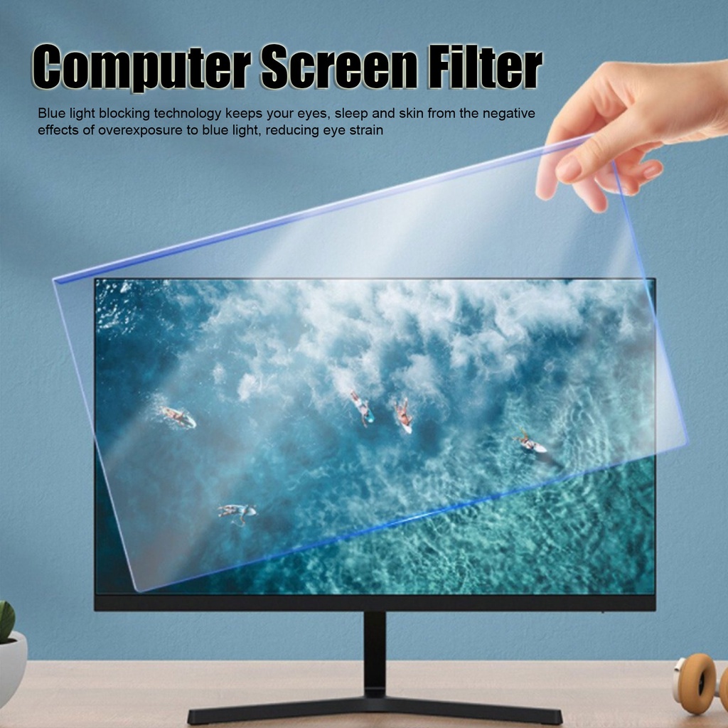 Electron000 ฟิลเตอร์กรองรังสียูวี แบบแขวนหน้าจอคอมพิวเตอร์ สําหรับ 23.6 ถึง 23.8 นิ้ว