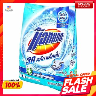 แอทแทค 3D คลีนแอคชั่น ผงซักฟอก กลิ่นเฟรชเดย์ 1800 ก.Attack 3D Clean Action Detergent Fresh Day Scent 1800 g.