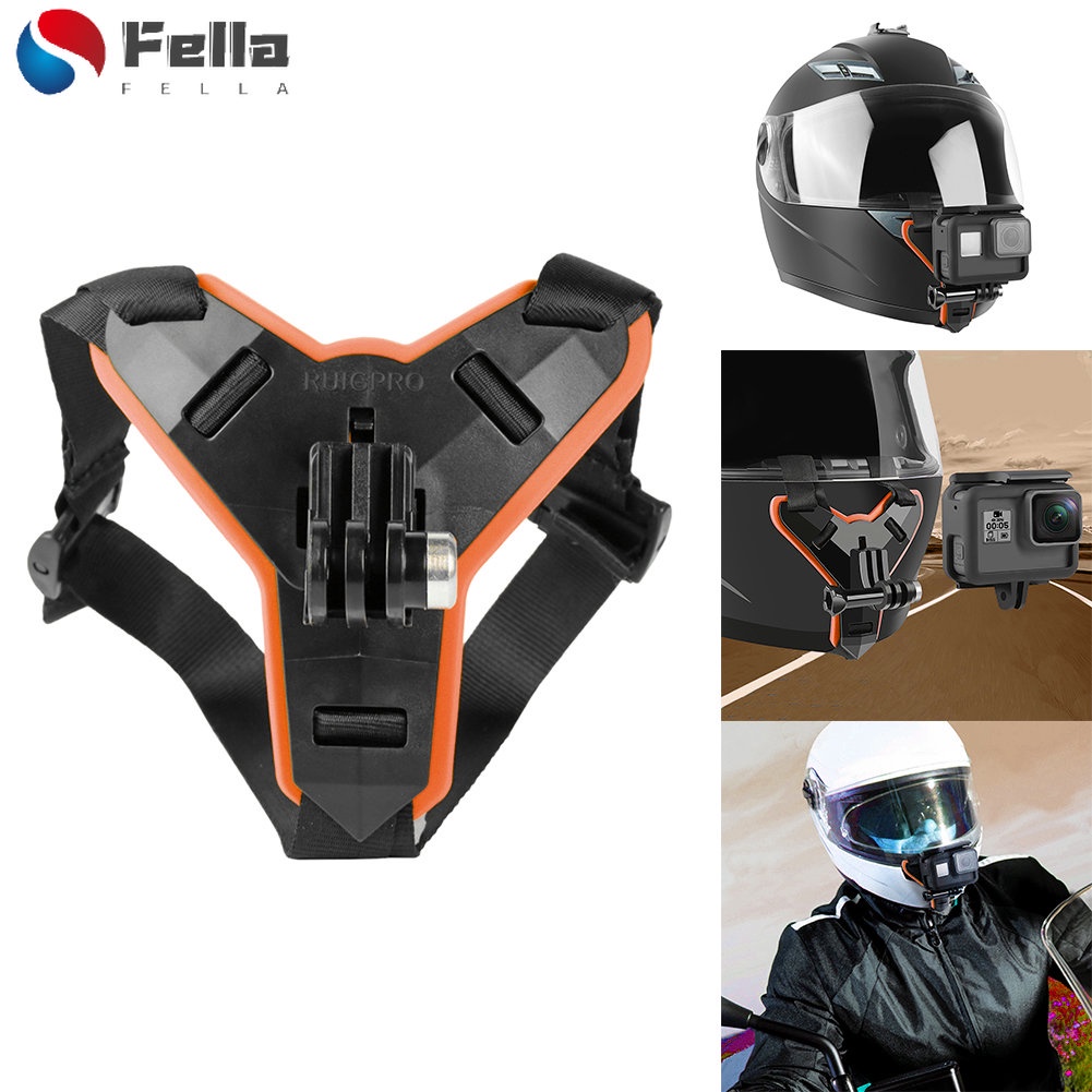 รองรับหมวกกันน็อค Gopro ติดคาง / หมวกกันน็อคมอเตอร์ไซค์ที่ยึดคาง / อุปกรณ์เสริมกล้องมอเตอร์ไซค์ / ที่วางกล้องกีฬาแอ็คชั่นแบบเต็มหน้า