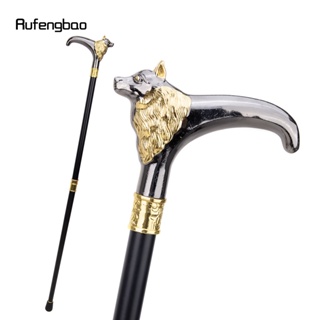 Gold Black Luxury Fox Animal Fashion Walking Stick Decorative Cospaly Vintage Party Fashionable Walking Cane Crosier 93c