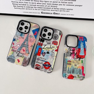 Newyork&amp;london&amp;paris,ct เคสโทรศัพท์มือถือ TPU หนา กันตก สําหรับ iPhone 11 14 13 12 11 X 8 7 6 SE