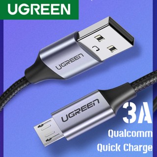 Ugreen สายชาร์จเร็วสาย Micro USB 3A สายข้อมูล USB ไนลอนชาร์จเร็ว