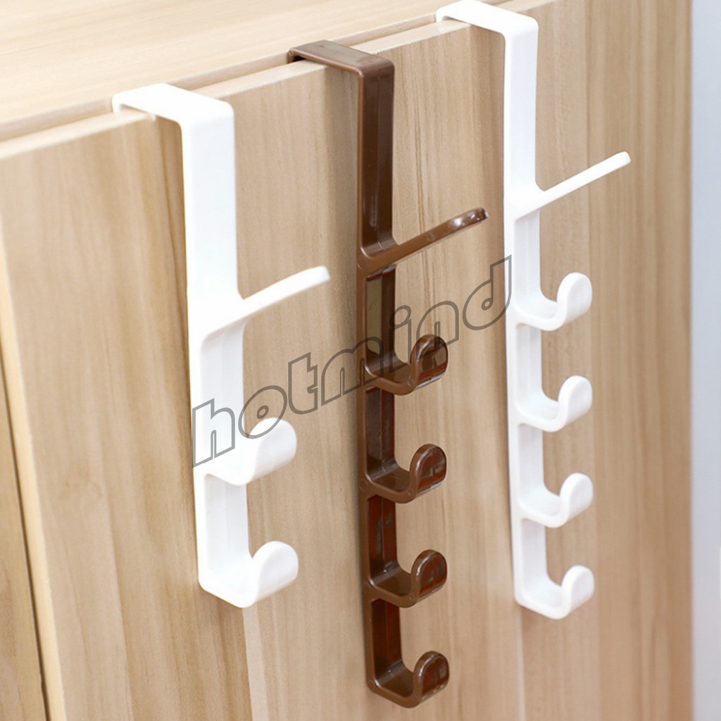 HD ที่แขวนประตู ตะขอแขวนประตู 5 ขอ ที่แขวนของเกี่ยวประตู ส่งคละสี Back Door Multipurpose Hanger - รูปที่ 3