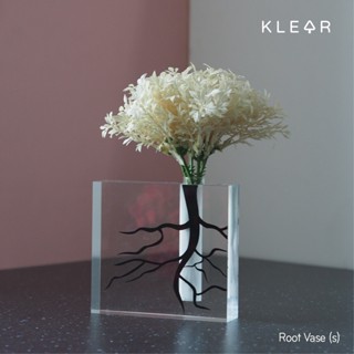 KlearObject Root Vase(S) แจกันดอกไม้ แจกันอะคริลิคใส แจกันอะคริลิค สไตล์มินิมอล มินิมอล แจกันมินิมอล แจกันแต่งห้อง แจกัน