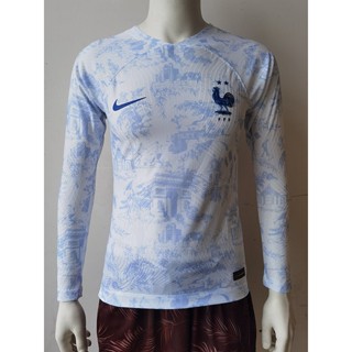 เสื้อกีฬาแขนยาว ลายทีมชาติฟุตบอล World Cup Qatar France away 2022