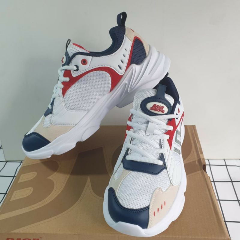 BAOJI รองเท้าผ้าใบผู้ชาย รุ่น DPW576-สีขาว กรม