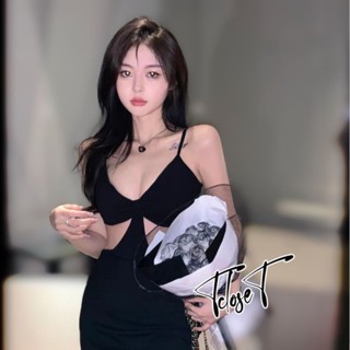❤️ถูกสุด❤️98บาท❤️เดรสสายเดี่ยวเว้าอก