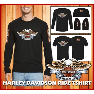 เสื้อยืด พิมพ์ลาย HARLEY DAVIDSON MOTORSPORT RIDE | เสื้อแขนยาว ผ้าไมโครไฟเบอร์ แบบแห้งเร็ว สําหรับรถจักรยานยนต์ | มอเตอร์สปอร์ต