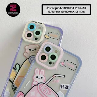 -พร้อมส่งในไทย-เคสซิลิโคนลายการ์ตูนขวดนม TPU นิ่ม สำหรับรุ่น 14/14PRO 14 PROMAX 13/13PRO 13PROMAX 12 11 XS #990