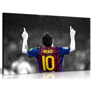 รูปภาพผ้าใบ Lionel Messi Barcelona Fc สําหรับตกแต่งผนังบ้าน