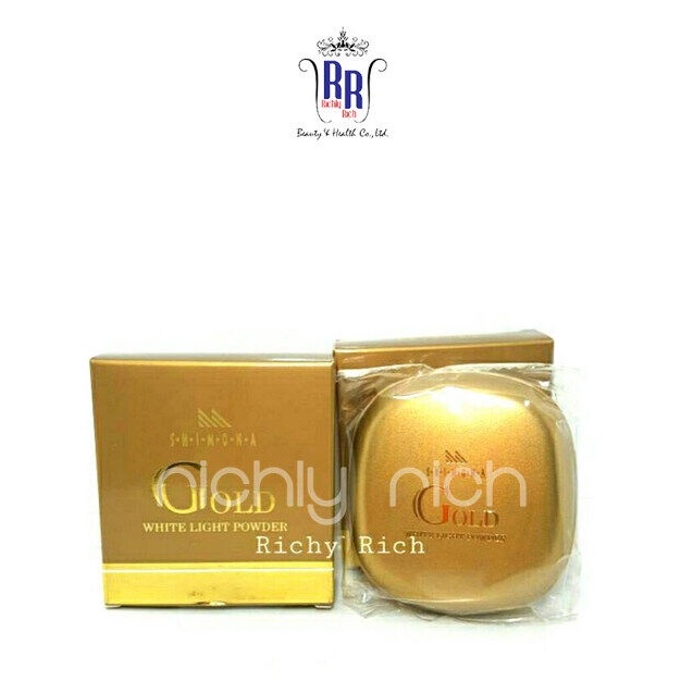 แท้|ส่งไว SHIMONA แป้งพัฟ Gold White Light Powder โกลด์ ไวท์ ไลท์ พาวเดอร์ แป้งตลับทอง แป้ง ชิโมน่า ริชชี่ริช