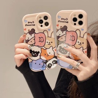 ✨ส่งเชือกเส้นเล็ก✨เคสไอโฟน 14 Pro Max 13 12 11 เคส for iPhone 14พลัส การ์ตูน น่ารัก พกง่ายๆ การป้องกันการตก Case