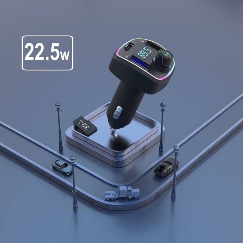 อุปกรณ์รับสัญญาณบลูทูธในรถยนต์ PD20W + QC3.0 PZX CM613 Car Charger MP3 Bluetooth FM Transmitter