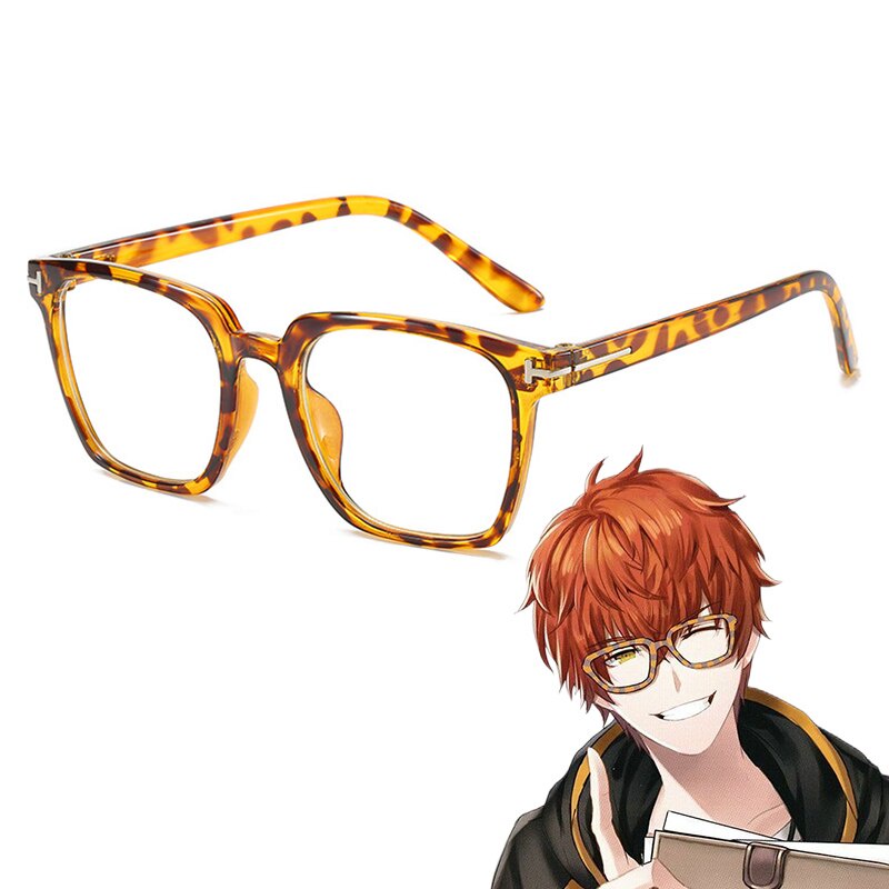 ของสะสมเกม Mystic Messenger แว่นตามุสลิมแบบเสือดาว รหัส 707