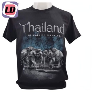 LD เสื้อยืดไทยแลนด์ สกรีนช้างNo.661 Souvenir T-shirt Thai Gift Foreigner ของฝากต่างชาติ Bigsize เสื้อคนอ้วน เสื้อครอบครั