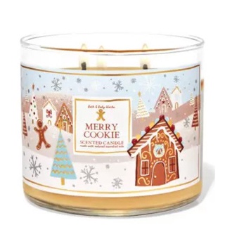 🎅🎄❄🎁เทียนหอม Bath &amp; Body Works ☕🍫🧁กลิ่น Merry Cookie , Hot Cocoa &amp; Cream , Frosted Coconut Snowball ,