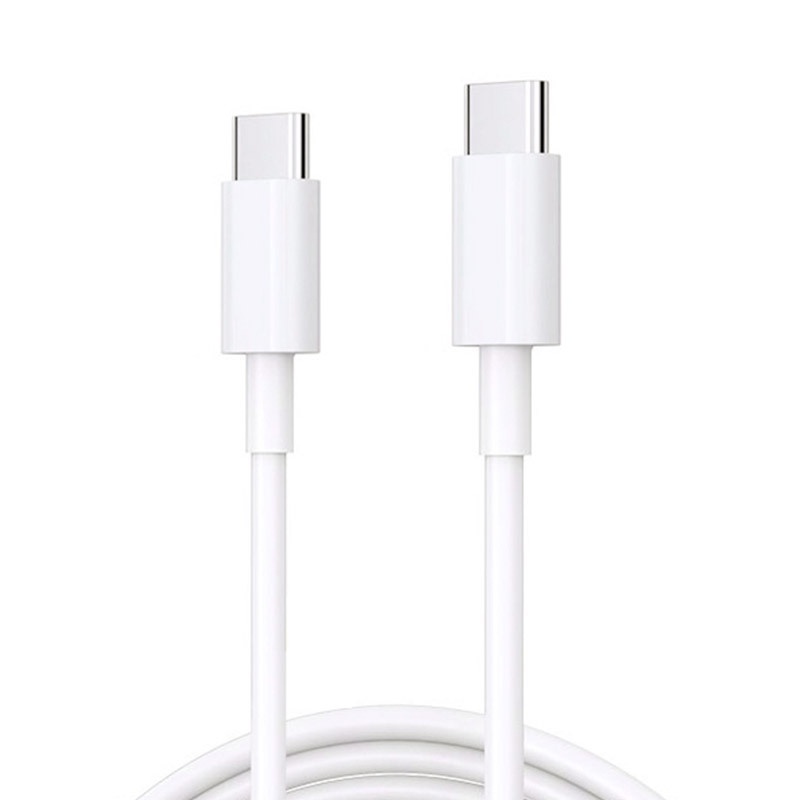 100w 20w PD Fast สายชาร์จ type-c to type-c Double-Headed PD Fast สายชาร์จ 100W-สีขาว