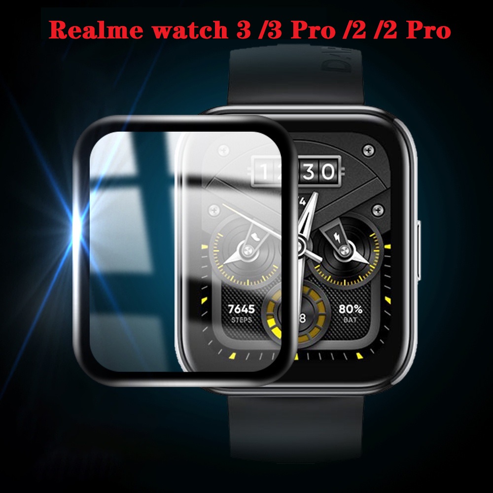 Beiziye realme watch 3/2 ฟิล์ม realme watch 3 Pro/2 Pro ฟิล์มกันรอยหน้าจอ realme watch 3/2 pro 3D ฟิล์มกันรอย