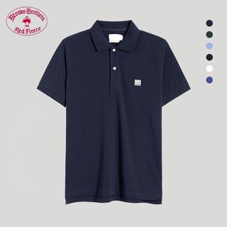 Brooks Brothers เสื้อโปโลแขนสั้นลําลอง ผ้าฝ้ายแท้ สีพื้น สไตล์อเมริกัน สําหรับผู้ชาย