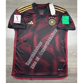 เสื้อฟุตบอล ทีมชาติ Germany Away เยอรมัน เยือน พร้อมอาร์มฟุตบอลโลก ปี 2022