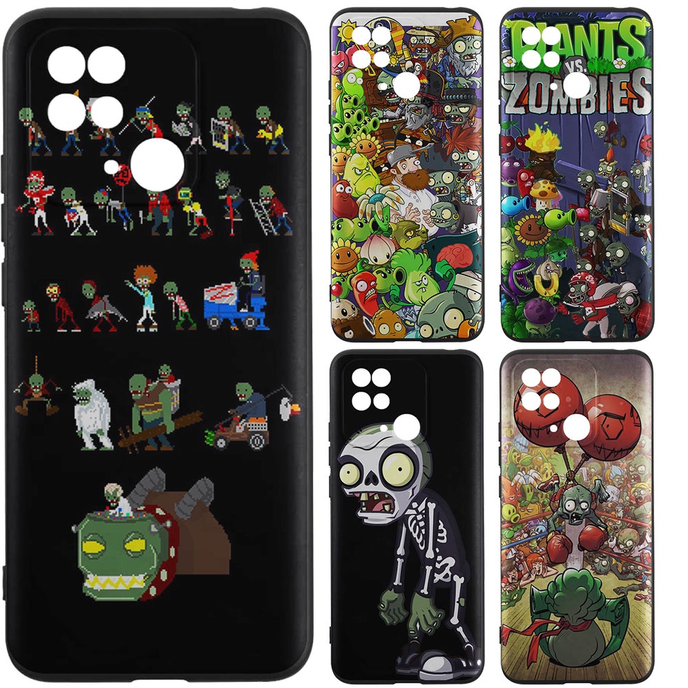 เคสซิลิโคนอ่อนนุ่ม TPU สําหรับ Realme 5 Pro Q 3 C11 7 C25 C25S 8I 7I 9 C33 Plants vs. ซอมบี้