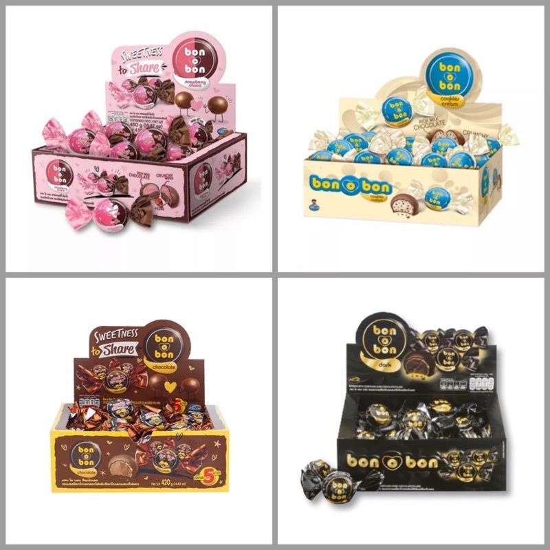 บอนโอบอน (BON O BON) ขนมช็อกโกแลตสอดไส้ครีม บรรจุ 24 ชิ้น